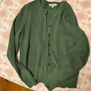 J. Crew Forest Green Cardigan Sweater